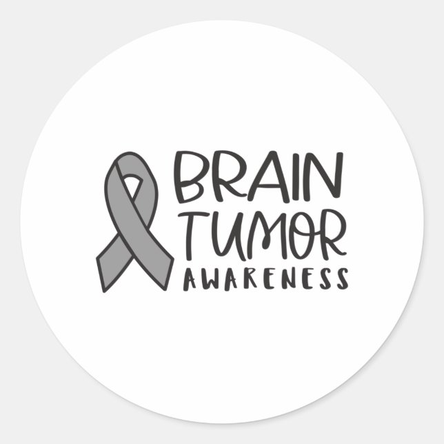Brain Tumor Awareness, brain tumor Classic Round Sticker (Front)