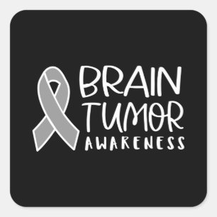 Brain Tumor Awareness, brain tumor Square Sticker