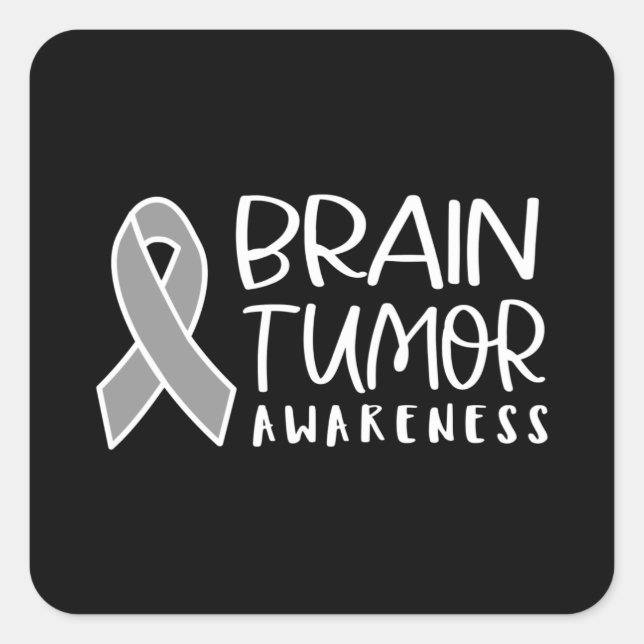 Brain Tumor Awareness, brain tumor Square Sticker (Front)