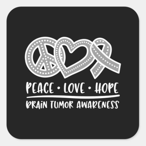 Brain Tumor Awareness brain tumor Square Sticker