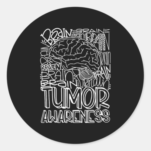 Brain Tumor Awareness Brain Tumor Survivor Classic Round Sticker