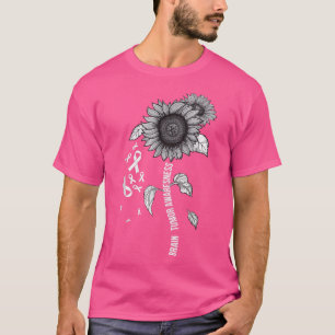 Brain Tumor Awareness Cancer Brain Cancer Sunflow T-Shirt