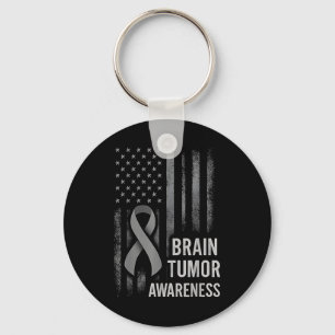 Brain Tumor Awareness Go Gray In May Brain Cancer Keychain