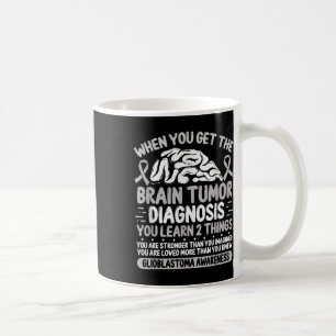 Brain Tumor Awareness Grey Ribbon Glioblastoma Dia Coffee Mug