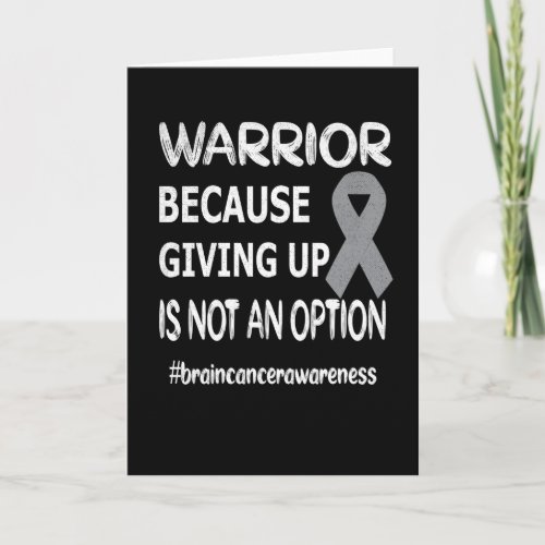 Brain Tumor Awareness Month Brain Tumor Warrior Card