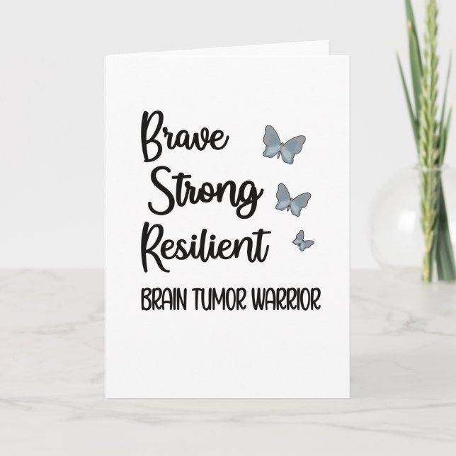 Brain Tumor Awareness Month Brain Tumor Warrior Card (Front)