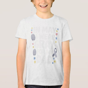 Brain Tumor Awareness Month Gray Ribbon Apparel Me Tri-Blend Shirt