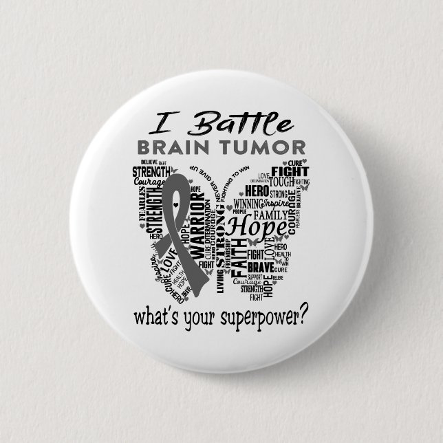 Brain Tumor Awareness Month Ribbon Gifts Button (Front)