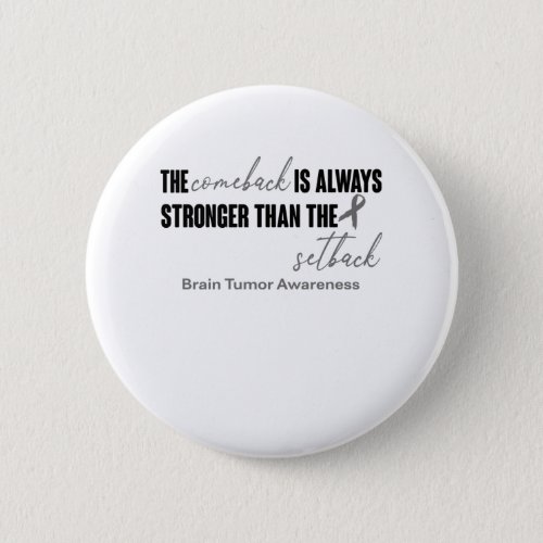 Brain Tumor Awareness Ribbon Support Gifts Button