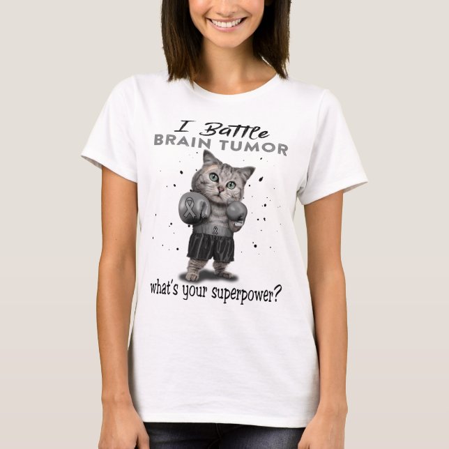 Brain Tumor Awareness Ribbon Support Gifts T-Shirt (Front)