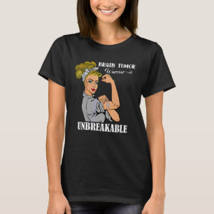 Brain Tumor Awareness Warrior Unbreakable Survivor T-Shirt