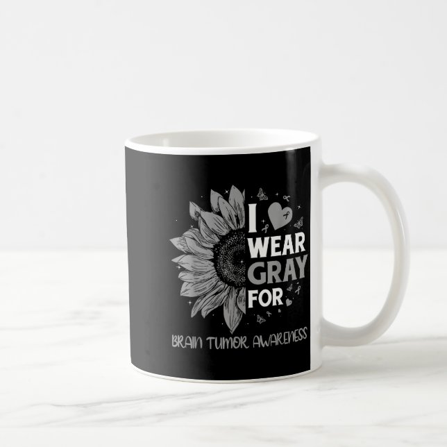Brain tumor awareness wear gray in may strong coffee mug (Right)