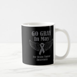 Brain tumor awareness wear gray in may strong coffee mug