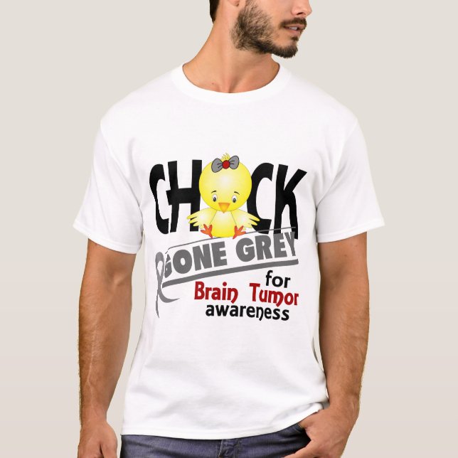 Brain Tumor Chick Gone Grey 2 T-Shirt (Front)