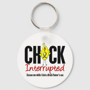 Brain Tumor Chick Interrupted Keychain