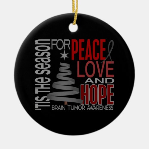 Brain Tumor Christmas 1 Ornaments