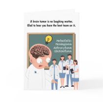Brain tumor doctors brainstorming ideas in class card