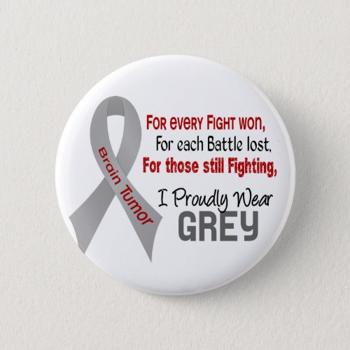 Brain Tumor For EveryI Proudly Wear Grey 1 Pinback Button