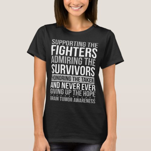 Brain Tumor Glioblastoma Survivor Cancer Ribbon T_Shirt