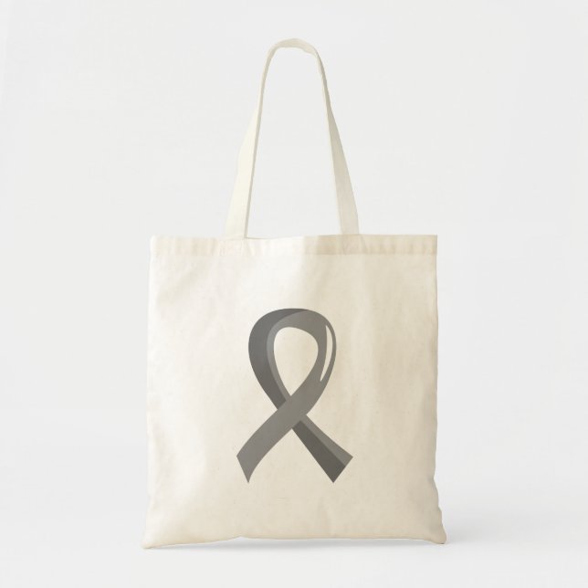 Brain Tumor Grey Ribbon 3 Tote Bag (Front)