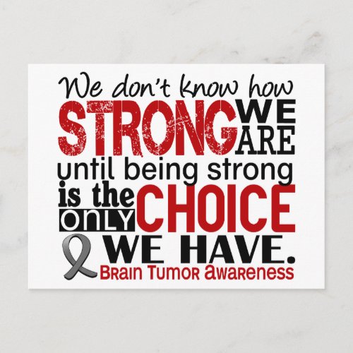 Brain Tumor How Strong We Are Postcard