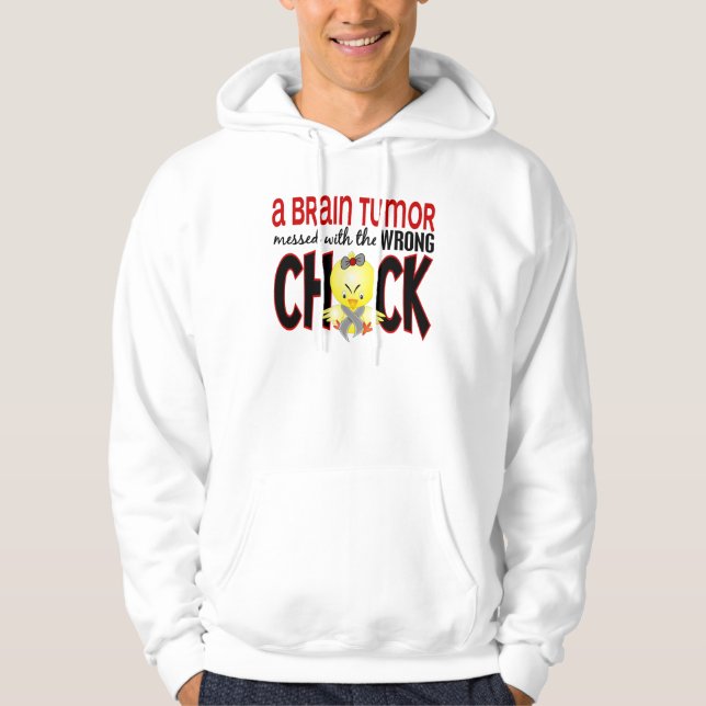 Brain Tumor Messed With The Wrong Chick Hoodie (Front)