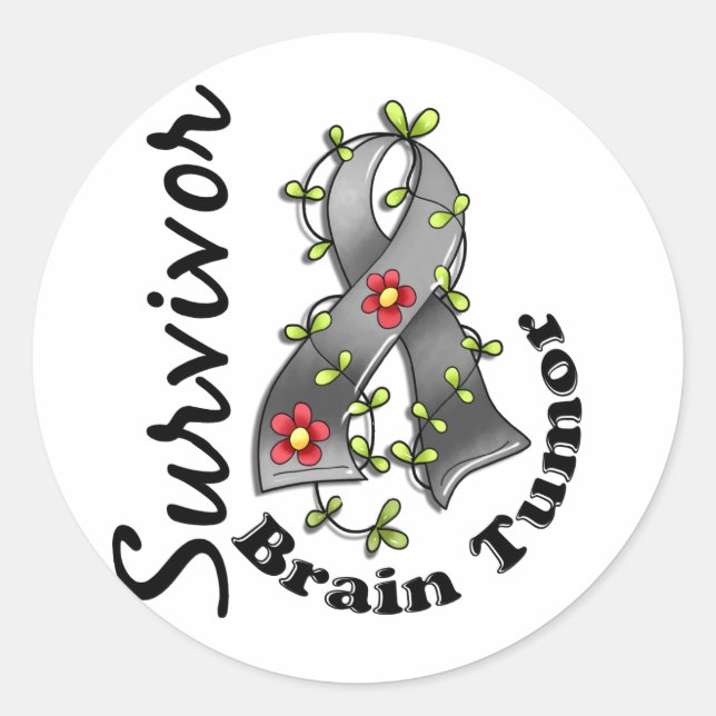 Brain Tumor Survivor 15 Classic Round Sticker (Front)