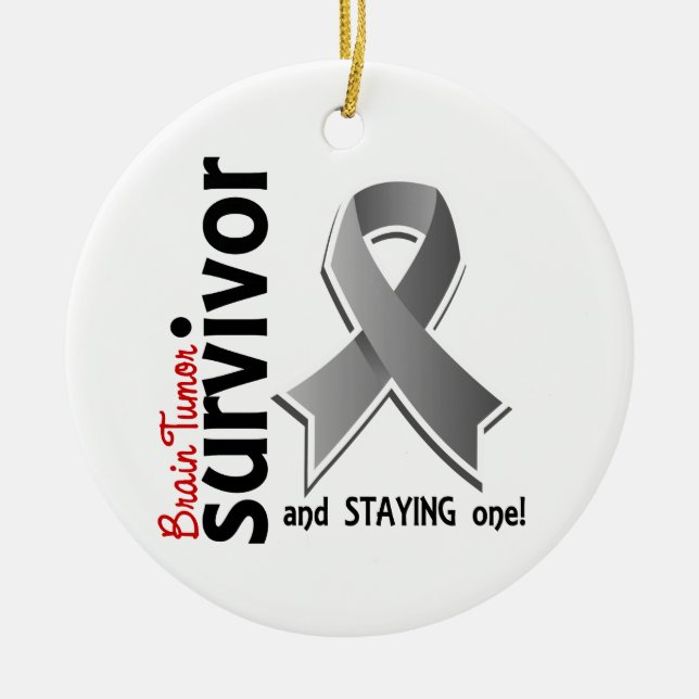 Brain Tumor Survivor 19 Ceramic Ornament (Front)