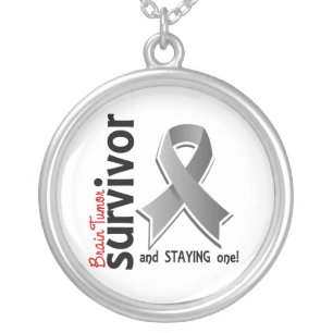 Brain Tumor Survivor 19 Silver Plated Necklace