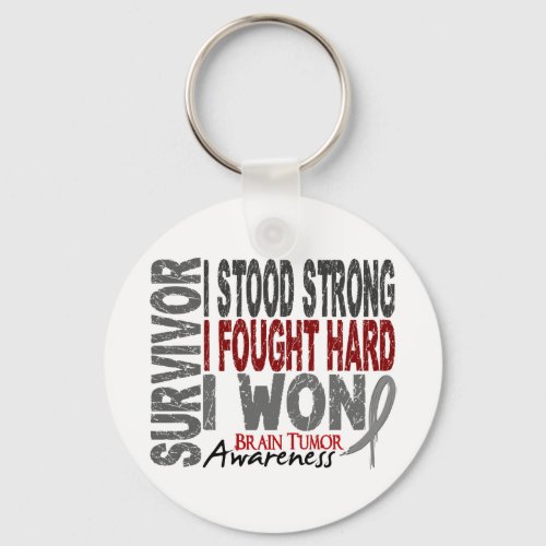 Brain Tumor Survivor 4 Keychain