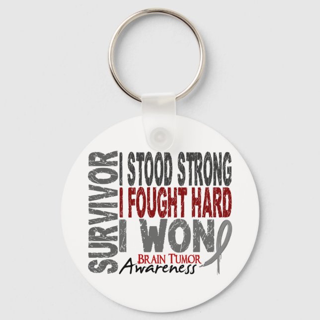 Brain Tumor Survivor 4 Keychain (Front)