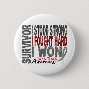Brain Tumor Survivor 4 Pinback Button