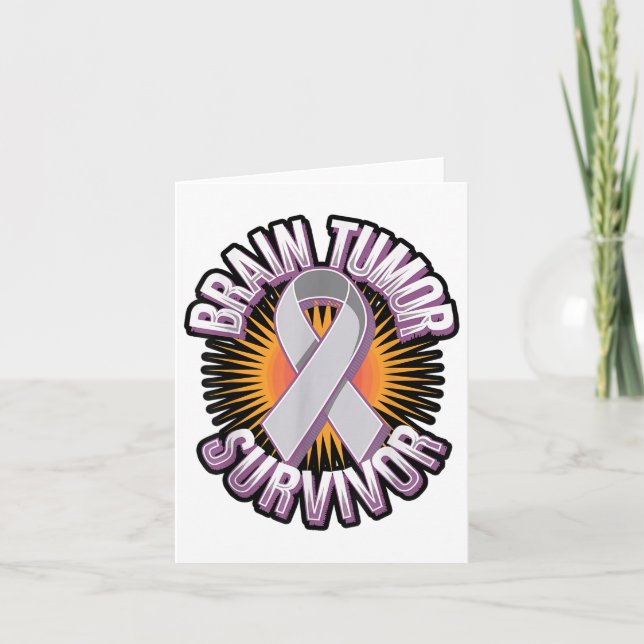 Brain Tumor Survivor Bold Awareness _1  Card (Front)