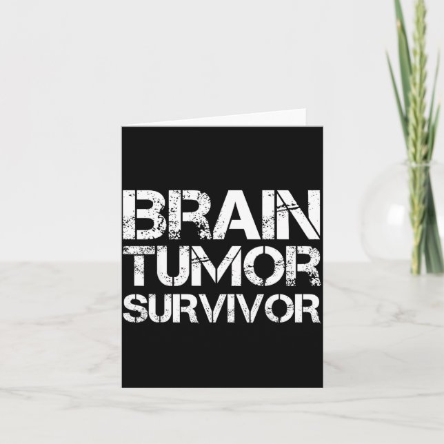 Brain Tumor Survivor For Brain Cancer Awareness Da Card (Front)