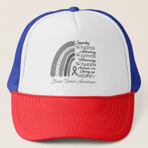 Brain Tumor Warrior Supporting Fighter Trucker Hat