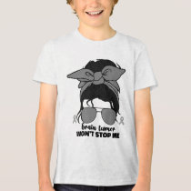 Brain Tumor Warrior Women Go Grey Brain Cancer Awa Tri-Blend Shirt