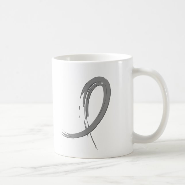 Brain Tumor's Grey Ribbon A4 Coffee Mug (Right)