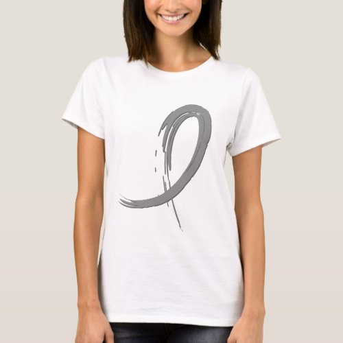 Brain Tumors Grey Ribbon A4 T_Shirt