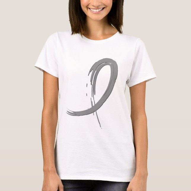 Brain Tumor's Grey Ribbon A4 T-Shirt (Front)