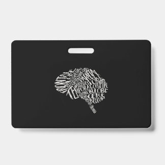 Brain Typography RN Neuroscience Badge
