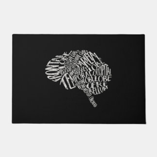 Brain Typography RN Neuroscience Doormat
