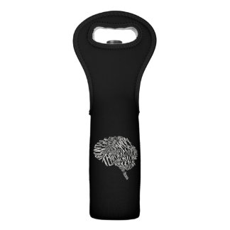 Brain Typography RN Neuroscience Wine Bag