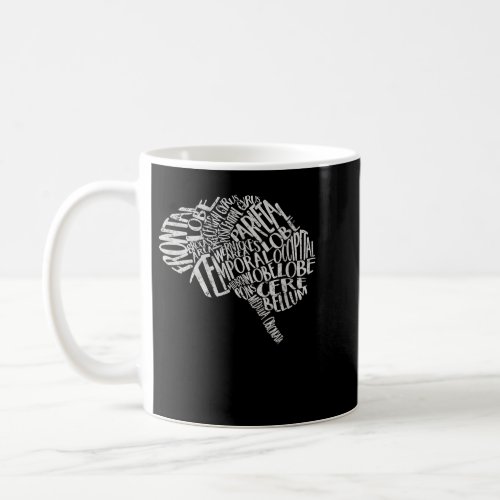 Brain Typography T RN Neuroscience Nurse Neurologi Coffee Mug