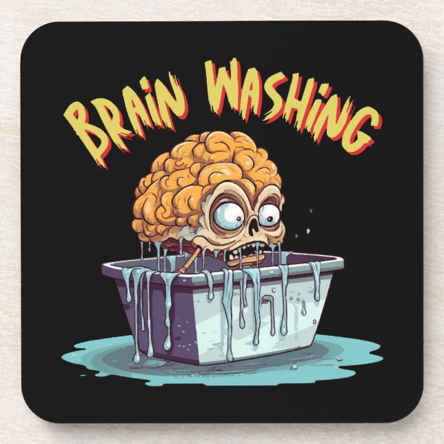 Brain Washing Beverage Coaster (Front)