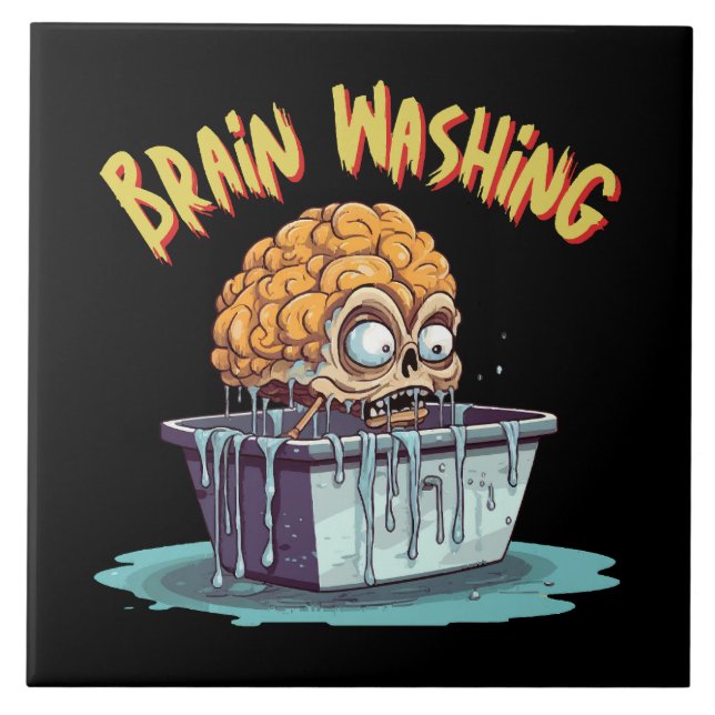 Brain Washing Ceramic Tile (Front)
