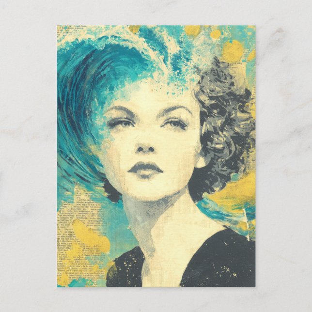 Brain Waves Collage Postcard (Front)