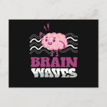 Brain Waves Neurology Science Postcard<br><div class="desc">Are you a brain researcher or neuroscientist in a neurology? Then this brain design is just right for any psychiatrist with psychology. Gift for Christmas,  birthday and friends</div>