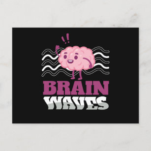 Brain Waves Neurology Science Postcard