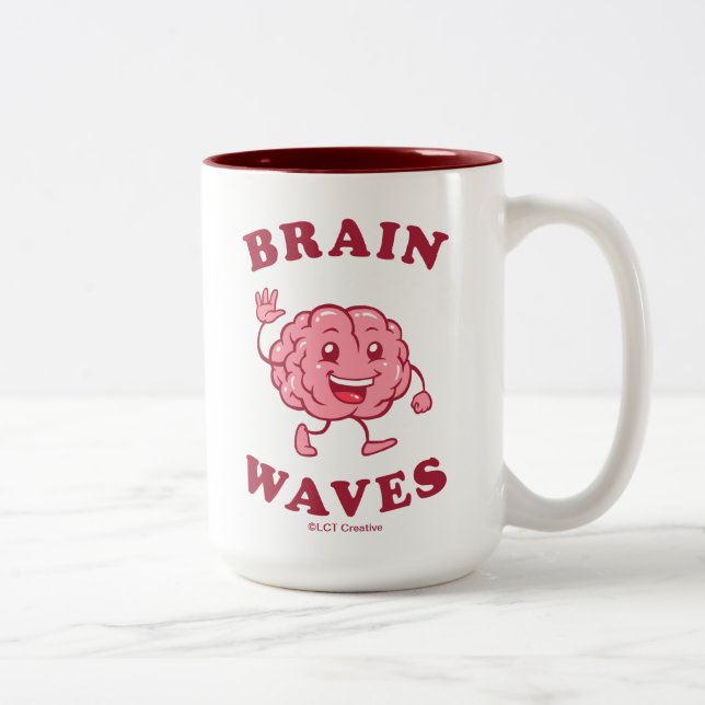 Brain Waves Two-Tone Coffee Mug (Right)
