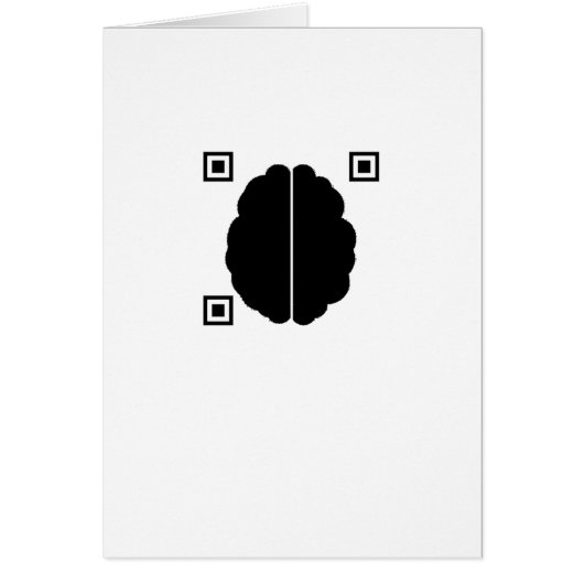 Brain with Data Matrix (blank inside) Cards (Front)